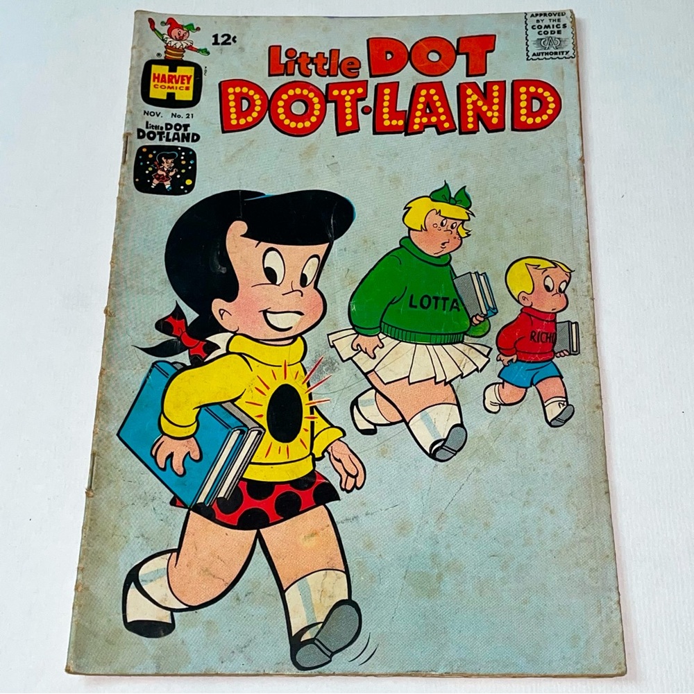 VINTAGE LITTLE DOT DOTLAND RICHIE RICH Harvey Comics Silver Age Nov. #21 1965